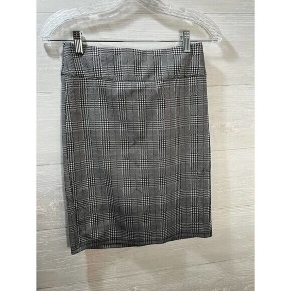 Black & White Plaid Pencil‎ Skirt Womens Medium Workwear Office Elegant Style - Picture 2 of 4